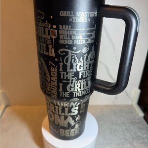 Engraved Black Grill Master's Travel Mug
